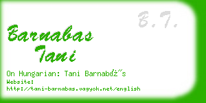 barnabas tani business card